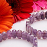 Amethyst polished extra oval plate bracelet