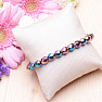 Hematite rainbow shaped bead bracelet