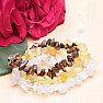 Set of three bracelets - crystal, citrine, tiger eye