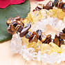 Set of three bracelets - crystal, citrine, tiger eye