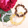 Set of three bracelets - crystal, citrine, tiger eye