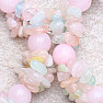 Morganite - beryl pink emerald luxury bracelet cut with beads