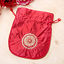 Satin bag red 12.5x15 cm