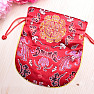 Red brocade bag 11.5 x 13 cm