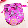 Pink brocade bag 11.5 x 13 cm