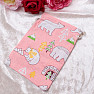 Canvas bag with polar bears Pink 13x18 cm