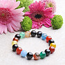 Cheerful bracelet made of multi-colored agate beads