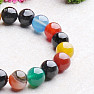 Cheerful bracelet made of multi-colored agate beads