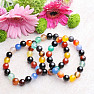 Cheerful bracelet made of multi-colored agate beads