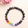 Agate striped bracelet with chakra beads