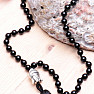 Black agate necklace with tassel