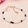 Luxury pearl bracelet with black agate