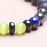 Black agate with hematite and lapis lazuli men&#39;s bracelet RB Design 95