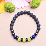 Black agate with hematite and lapis lazuli men&#39;s bracelet RB Design 95