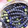 Black agate with hematite and lapis lazuli men&#39;s bracelet RB Design 95