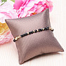 Agate black cut glitter drawstring bracelet black