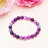 Agate striped purple bracelet