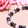 Hematite fashion bracelet with black agate and pink ulexite