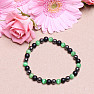 Hematite fashion bracelet with black agate and green ulexite