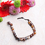 Agate brown fashion bracelet single row wrap