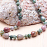 Indian agate drops and rondels necklace