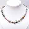 Indian agate drops and rondels necklace