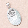 Agate lace Blue Lace pendant silver Ag 925 74545