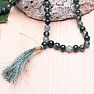 Japa Mala necklace made of moss agate beads