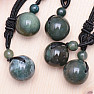 Agate moss pendant ball nylon string adjustable length