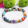 Agate Indian bracelet chopped with chakra beads