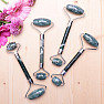 Agate moss massage roller silver color