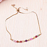 Agate multicolor cut drawstring bracelet