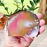 Agate pink polished half Brazil 2