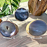 Agate gray polished half Brazil 9 cm