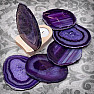 Agate purple candlestick slice