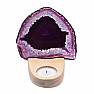 Agate purple candlestick slice