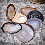 Natural agate candlestick slice