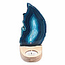 Agate blue candlestick slice