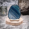 Agate blue candlestick slice