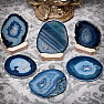 Agate blue candlestick slice