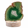 Agate green candlestick slice