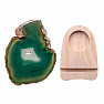 Agate green candlestick slice