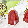 Red agate bookends