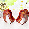 Red agate bookends