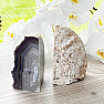 Agate natural bookends