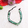 Agate green fashion bracelet single row wrap