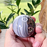 Agate gray polished ball Madagascar 7