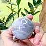 Agate gray polished ball Madagascar 8