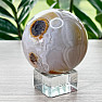 Agate gray polished ball Madagascar 9