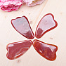 Gua sha made of red agate heart shape